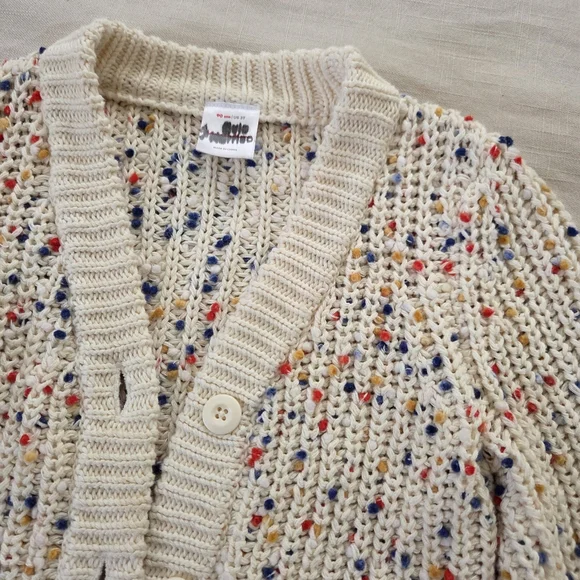 Hanna Andersson Colorful Speckled Knit Cardigan 3t - Picture 5 of 9